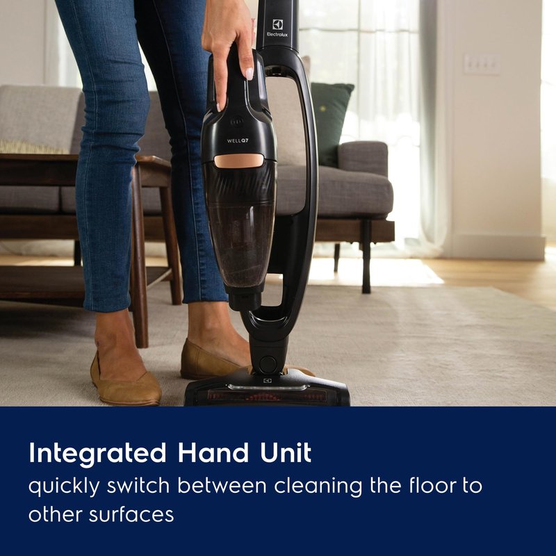 Electrolux WellQ7 Cordless 2-in-1 Vacuum with High Suction Power and 5-Step Filtration System, 50-Minute Run Time, 2 Power Modes, Granite Gray