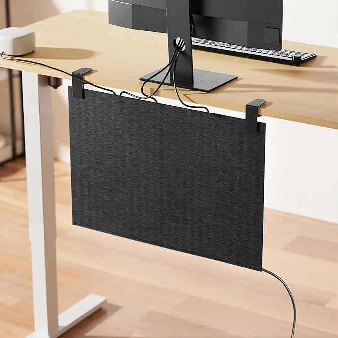 Under Desk Privacy Panel and Cable Management, 24" Felt Modesty Panel Kit