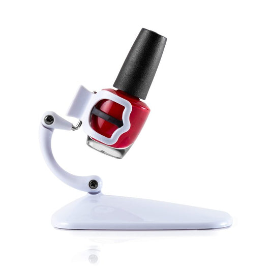 Grip and Tip Nail Polish Bottle Holder - Tilted and Anti-Spill Stand for Fingernail Painting, Nail Art Tools and Polish Accessories for Mani and Pedi