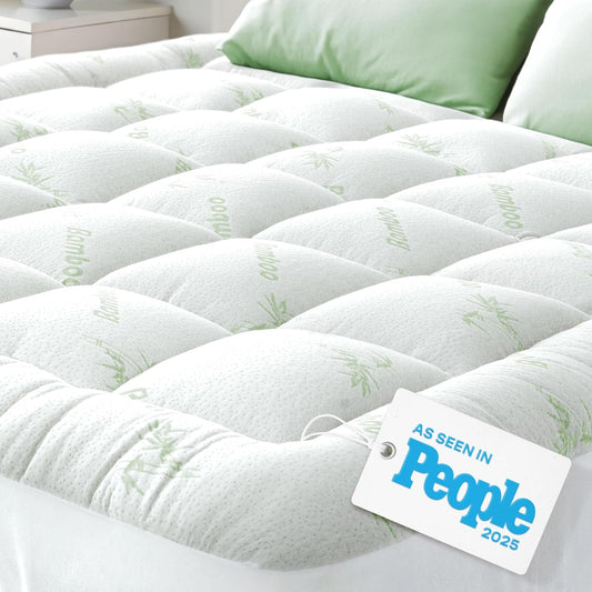 Niagara Ultra Soft Full XL Mattress Topper - Bamboo Viscose Pillow Top for Back Pain Relief | Naturally Cooling Green