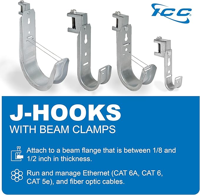ICC J-Hook in 25 Pack (Beam Clamp, 4 in)