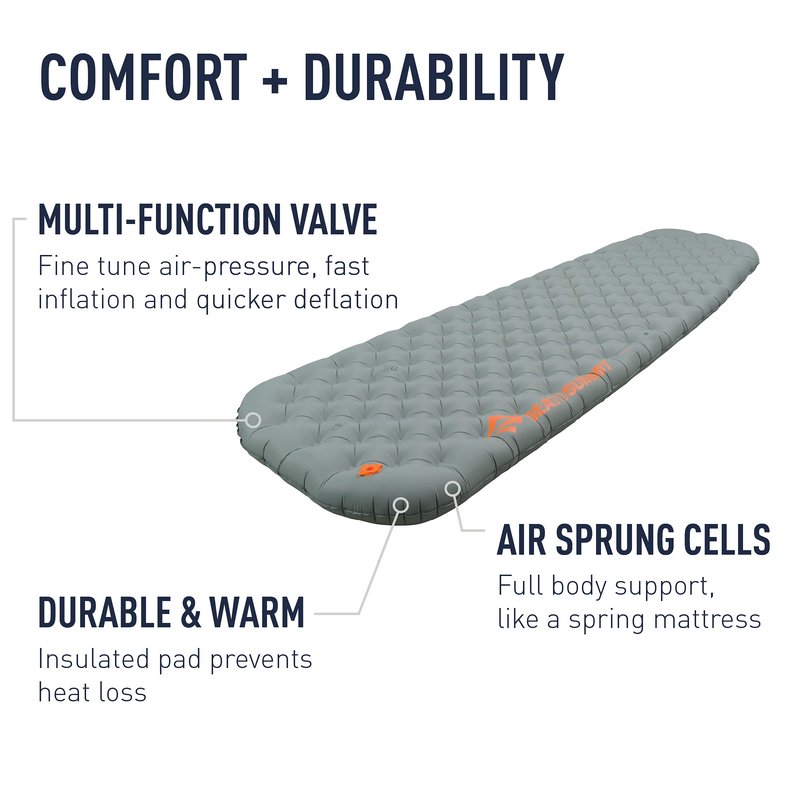 Sea to Summit Ether Light XT Extra-Thick Insulated Sleeping Pad, Tapered - Regular (72 x 21.5 x 4 inches)