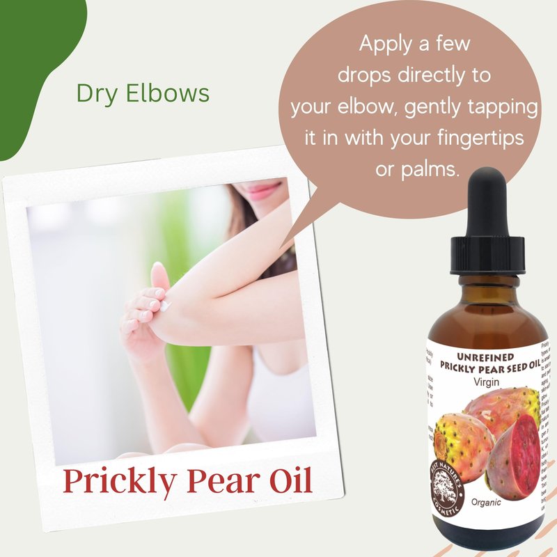 Prickly Pear Seed Oil Organic - Virgin (Cold Pressed, Unrefined) for hydrated skin, glowing mature skin. Nature’s Desert Secret for Radiant Skin and Hair 1 oz (30ml)