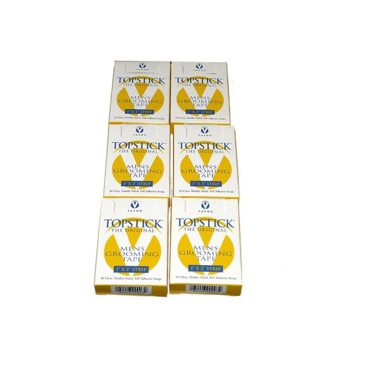 T150 6 Boxes Of 50 1x3" strips Topstick Toupee Tape 1" x 3" WIDE STRIPS