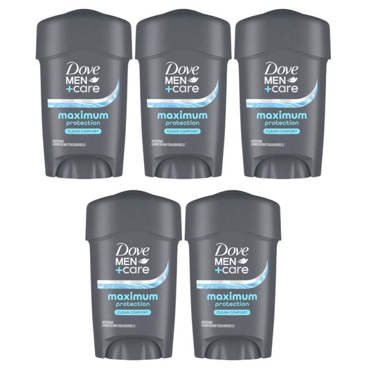 Dove Men + Care Clinical Protection Antiperspirant Deodorant Solid Clean Comfort 1.70 oz (Pack of 5)