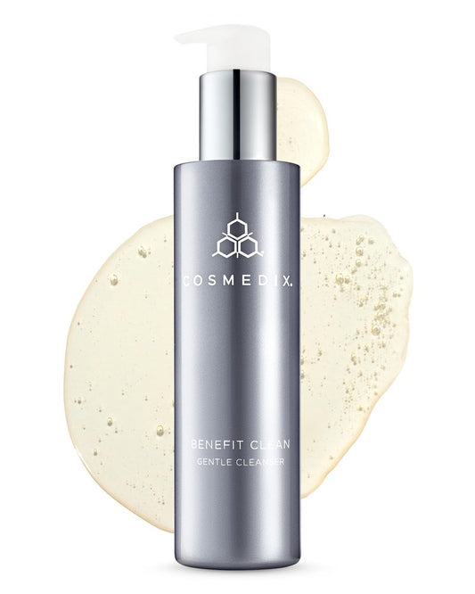 COSMEDIX Benefit Clean Gentle Face Wash Gel â Hydrating Cleanser for Women & Men â Moisturizing Facial Cleanser & Pore Minimizer for All Skin Types â Makeup Remover for Glowing Skin â 150 ml / 5 fl oz