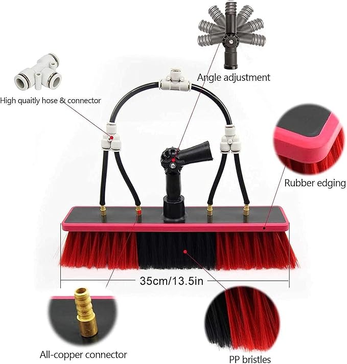 6m Solar Panel Cleaning Brush and Pole,Photovoltaic Panel CleaningTrucks Windows Water Fed Extendable Brush Roof Cleaning Tools Conservatory roof Cleaner,50cm-5.4m