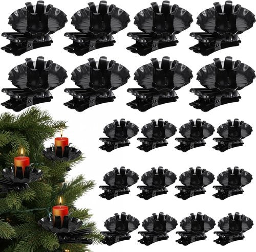 DOITOOL Vintage Metal Candle Holder Clips - 20pcs Set for Elegant Holiday Table Decor