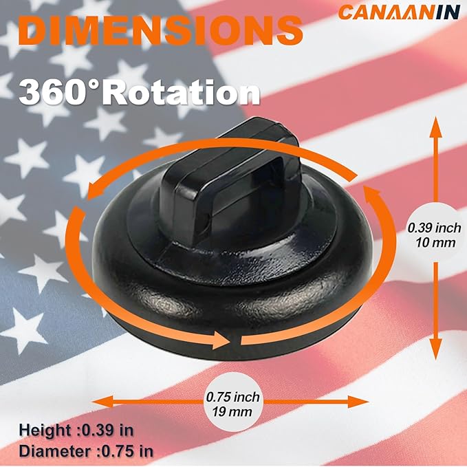 CANAANIN Magnet Zip Tie Mount Magnetic Zip Ties Mount Clips Base Holder Strong Multipurpose Wire Cable Holder Mount Wire Clips Management for Home Office Marine Electrical Wiring (Black, 6 Piece)