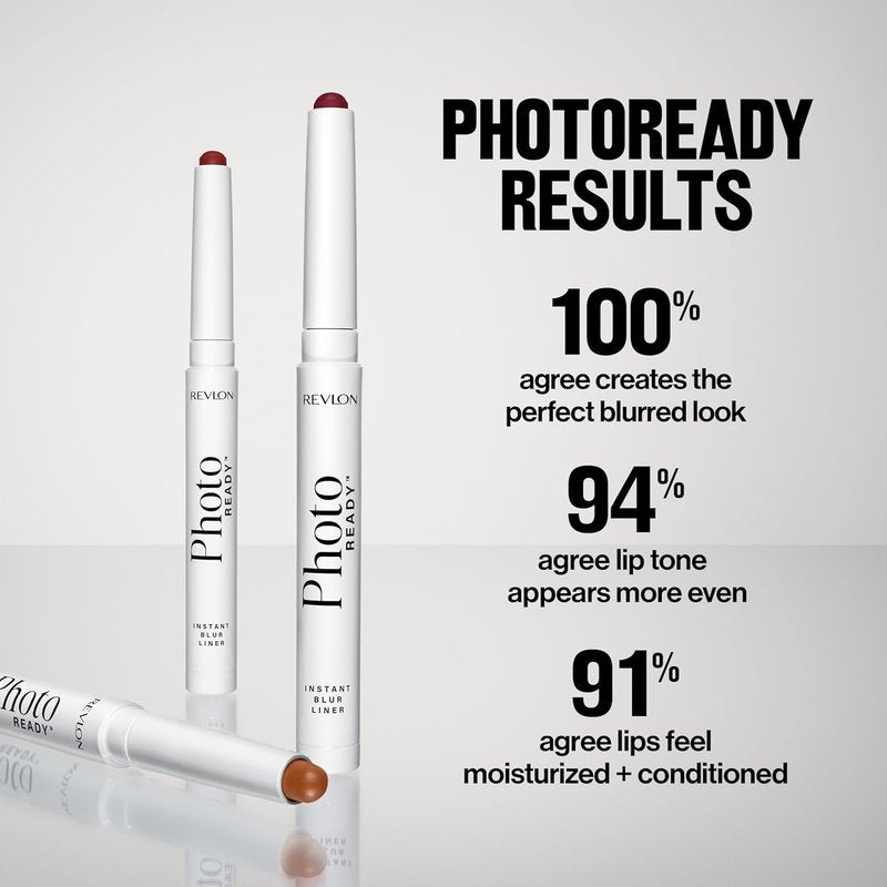 Revlon PhotoReady Instant Blur Liner - Soft Matte Lip Makeup for Fuller-Looking Lips | Sheer-to-Buildable, 004 Lazy, 0.05 oz