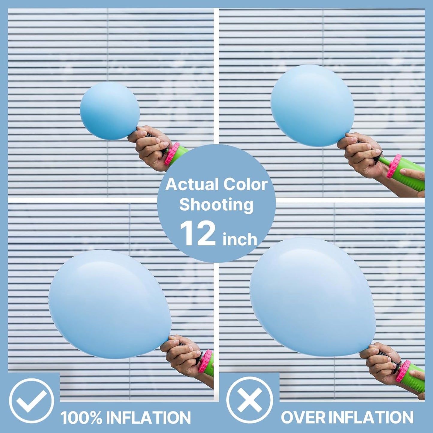 PartyWoo Light Blue Balloon Arch Kit - 85 Pcs in Various Sizes for Graduation, Baby Shower & Birthday Decor