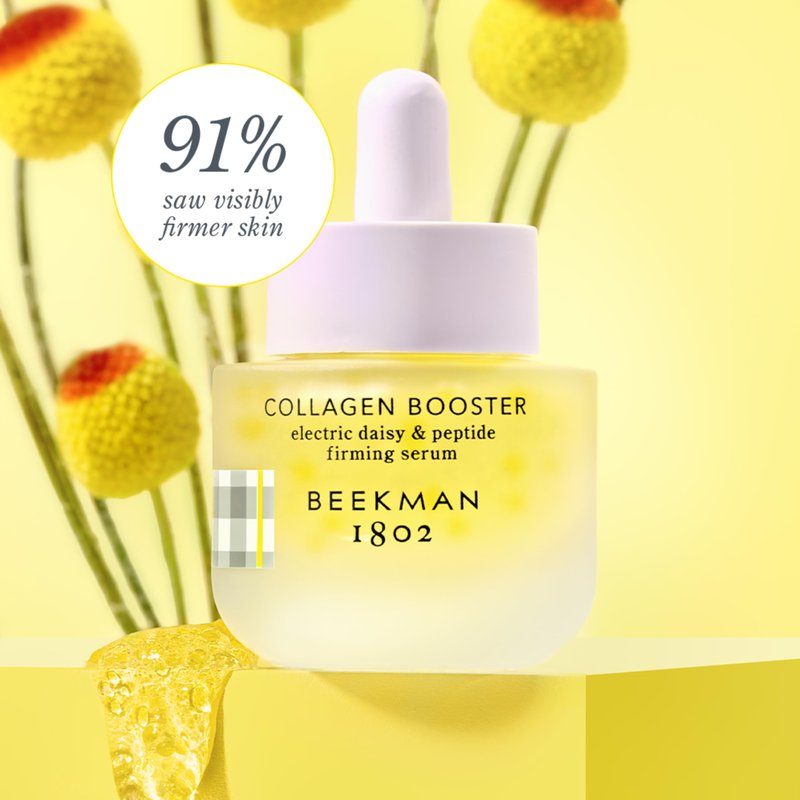 Beekman 1802 Collagen Booster Firming Face Serum – Peptide & CoQ10 Serum – Helps Improve Firmness, Elasticity & Fine Lines – Fragrance Free – Sensitive Skin Safe – 0.5 fl oz
