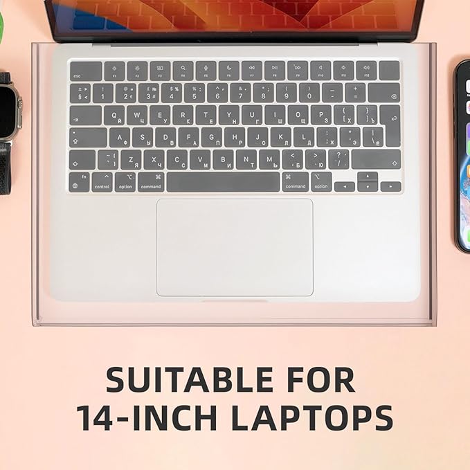 DOITOOL Clear Acrylic Keyboard Cover Protector Anti-Cat, 14 in Laptop Keyboard Dust Cover Computer Transparent Mechanical Laptop Protector Case, 13.8x9.8x0.6 inch