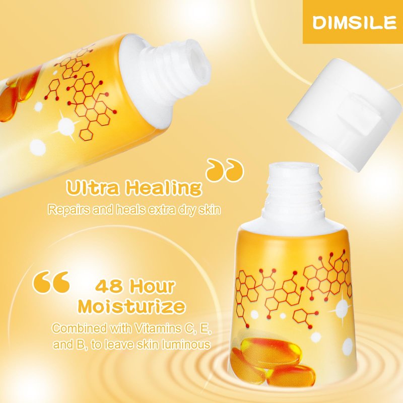 Dimsile 50 Pack Travel Size Body Lotion 1 oz Dry Skin Moisturizer with Flip Cap for Extra Dry Skin, for Inns and Hotels, Airlines, Offices, Gyms and More(Natural Style)