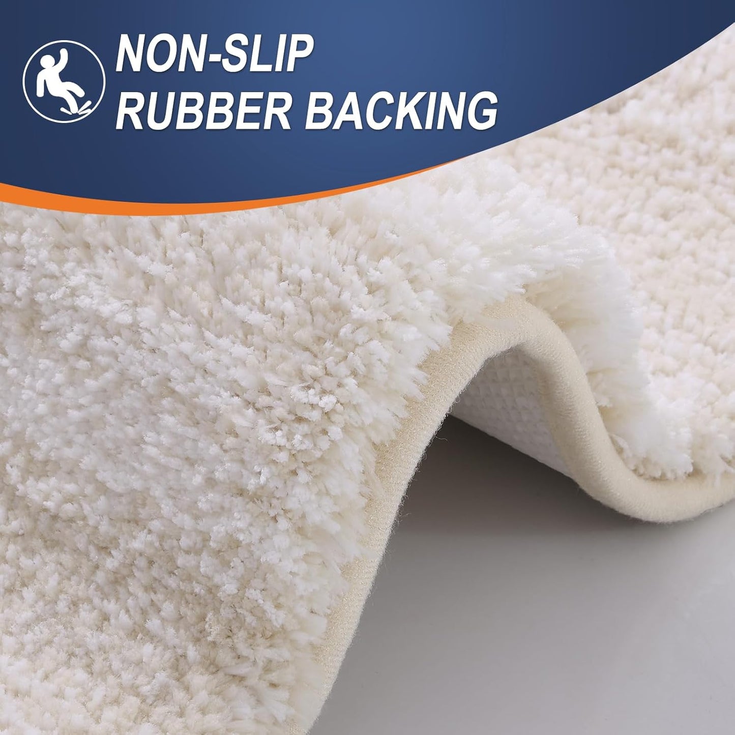 OLANLY Bathroom Runner Rug - Extra Soft Microfiber Mat | Quick Dry, Washable, 47x24, Light Beige