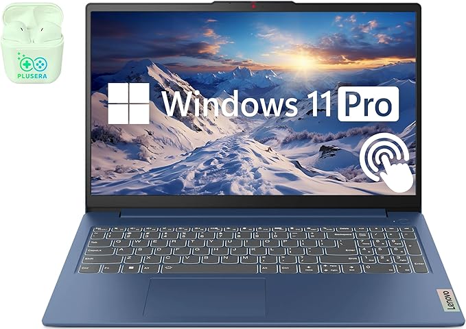 Lenovo 15.6" FHD Touchscreen IdeaPad Business Laptop Computer, 16GB RAM 2TB SSD, 8-core AMD Ryzen 7 Processor, Windows 11 Laptop with PLUSERA Earphones & 8-in-1 Hub Included, Arctic Grey