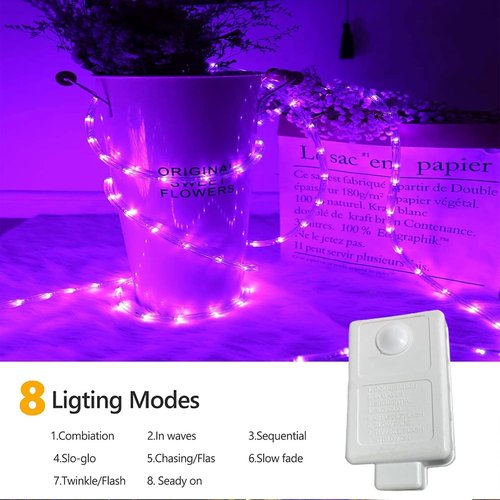 360 LED Rope Lights by [Brand Name] - 50ft Waterproof Flexible Tube Lights with 8 Modes | Perfect for Outdoor Decor