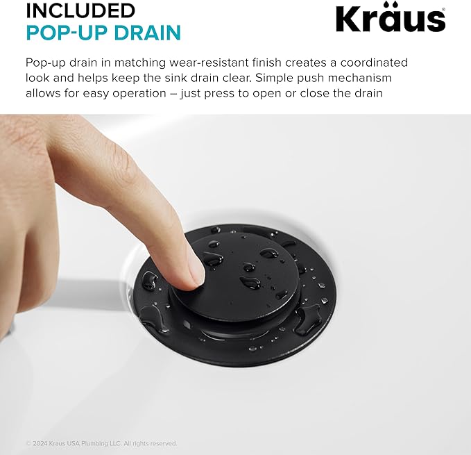 KRAUS Indy Bathroom Faucet for Vessel Sink in Matte Black, KVF-1410MB