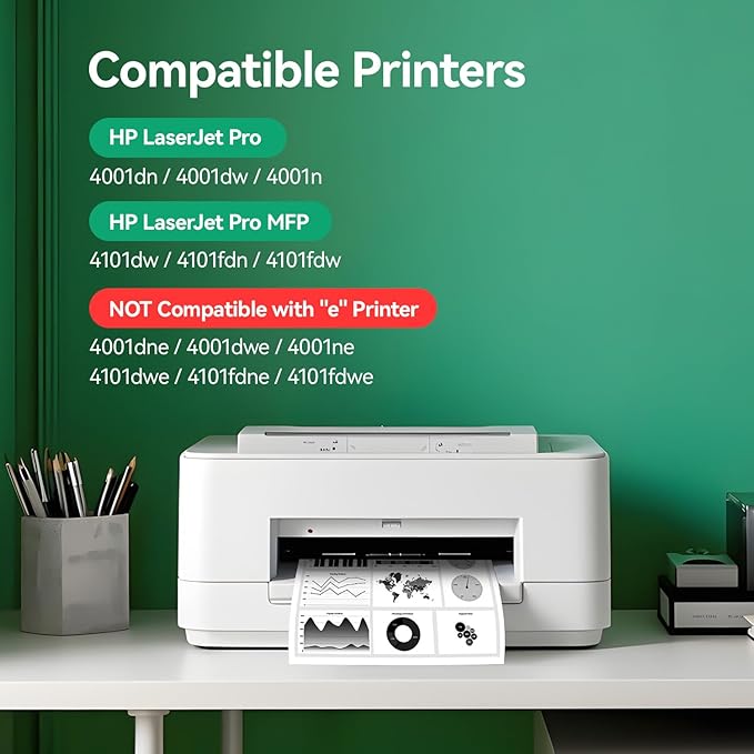 148X Black Toner Cartridges for HP 148A 148X W1480A W1480X Compatible with HP LaserJet Pro 4001dn 4001dw 4001n MFP 4101fdw 4101dw Printers - 2Pack High Yield 148A Toner Cartridges