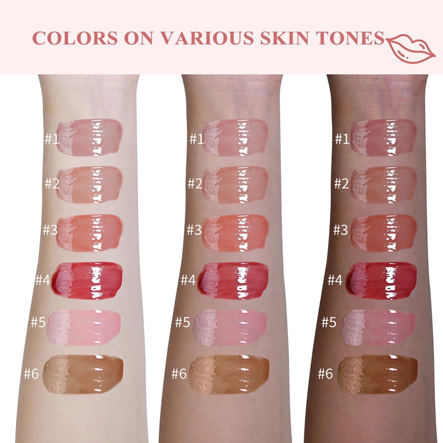 TEEROVA Tinted Lip Serum, High Shine Hydrating Lip Serum with Pluming Polypeptides, Glossy Finish (#5 Cool Pink)