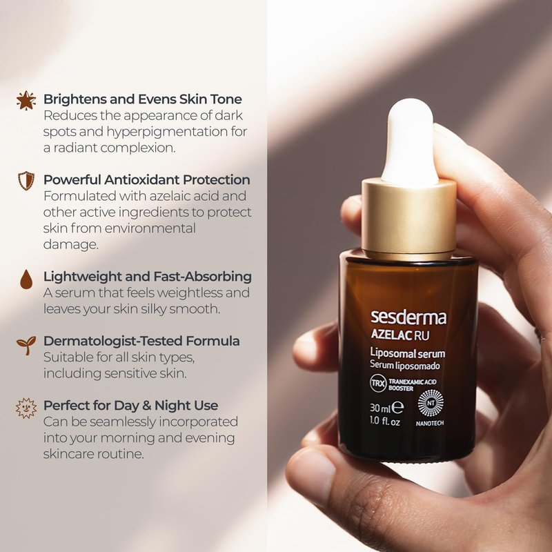 Sesderma AZELAC RU Liposomal Facial Serum - Target Sun Spots & Hyperpigmentation | 1.0 fl. oz.
