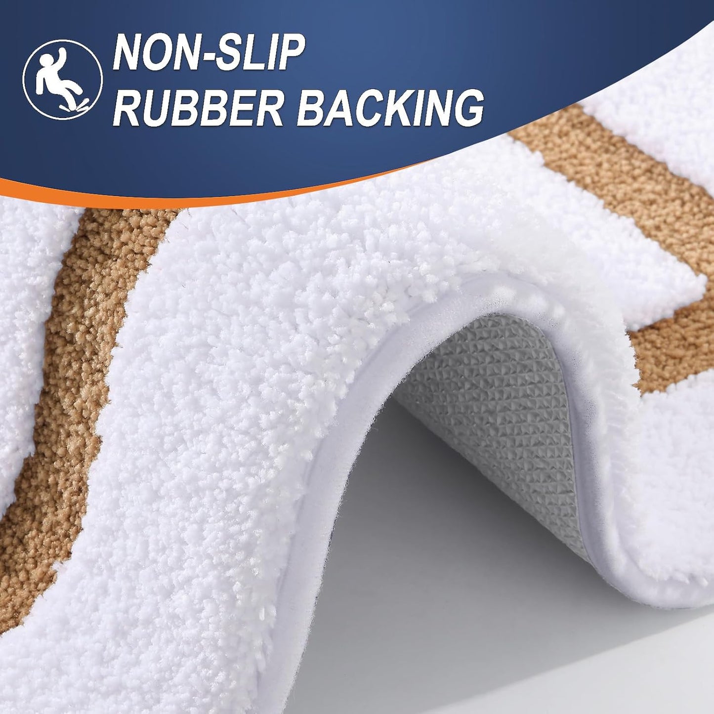 OLANLY Bathroom Rugs - Extra Soft Microfiber Mat | Quick-Dry, Machine Washable, 32x20, Brown