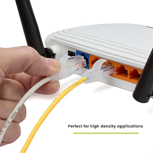 TRUECABLE Cat6 Component Rated Patch Cable, Unshielded (U/UTP), 7ft, Yellow, 28AWG Stranded Pure Copper, Snagless 10G High-Speed Ethernet Cable, PoE++ 4PPoE 100W, UL Listed, RoHS-3, 5 Pack