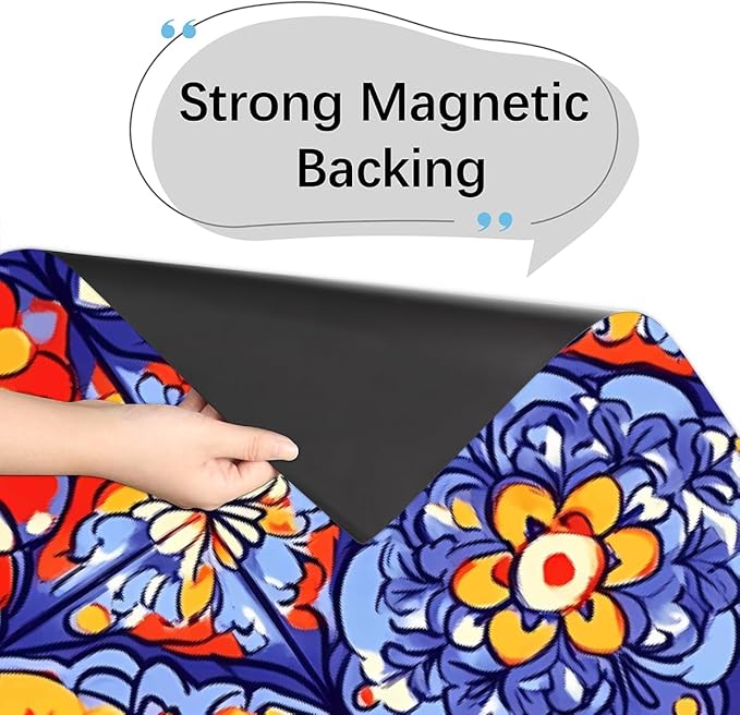 Dishwasher Magnet Cover Vibrant Ethnic Mexican Ceramic Reusable Dishwasher Magnetic Cover Sticker Decorative Dish Washer Door Cover Panel for Home Kitcen Appliance, 21x26 in