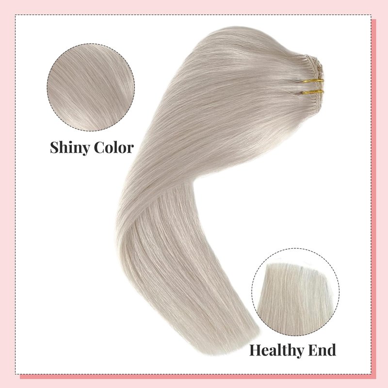 Clip in Hair Extensions Light Brown Hair Extension Real Human Hair Clip ins for Women 18 Inch 100G 7 Pcs