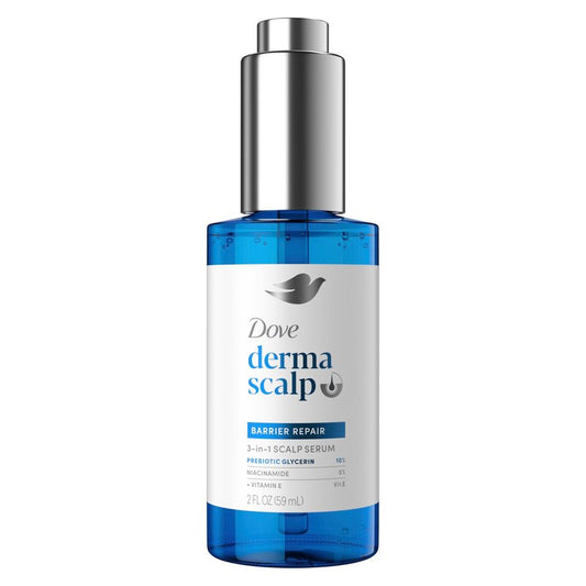 Dove Derma Scalp Dandruff Relief 3-in-1 Barrier Repair Serum 1 ct with Prebiotic Glycerin, Niacinamide and Vitamin E for Dandruff-Prone, Flaky, Dry Scalp 2 fl oz