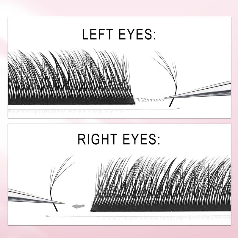 CoMango Fox Eyelashes Extension Flying YY Lashes 5D Mutil-layer Y Shaped Lash Mink Premade Lash Fans C/D Curly Foxy YY Lashes Natural Fluffy Handmade Individual Eyelash Fans(Black,5D-C-10mm)