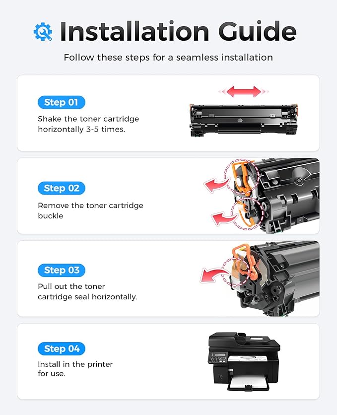 JCTONER 85A Black Toner Cartridge 2-Pack with chip High Yield Compatible with CE285A Toner Cartridge