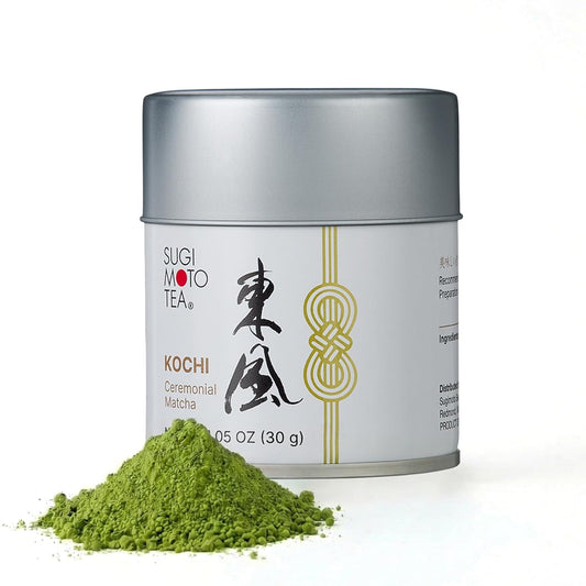 SUGIMOTO TEA Matcha Powder - Ceremonial Grade "KOCHI" - Premium Japanese Green Tea | 1.05 oz (30 g)