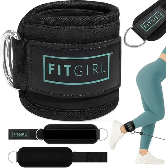 FITGIRL Ankle Strap for Cable Exercise Machines, Work Out Cuff Attachment for Home & Gym, Glute Workouts - Kickbacks, Leg Extensions, Hip Abductors, for Exercise Attachments - Mint - 1 Pack