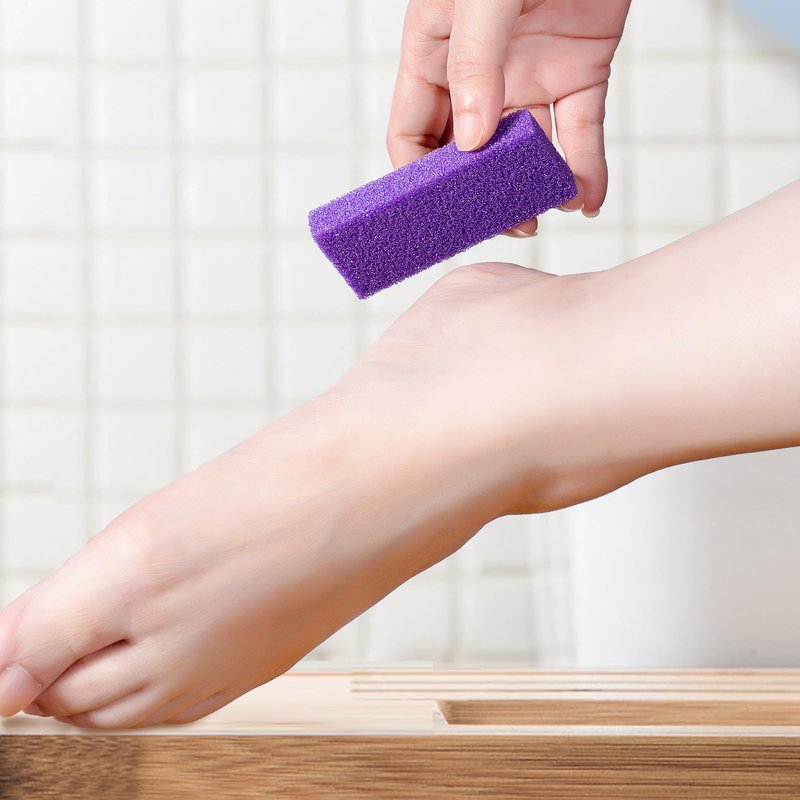 NOVAL Pumice Stone for Feet Callus Remover - 400pcs Bulk Salon Pack with Medium-Coarse Grit Classic Purple