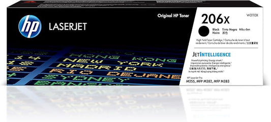 HP 206X Black Toner Cartridge | Works with Color LaserJet Pro M255, MFP M282, M283 Series | W2110X