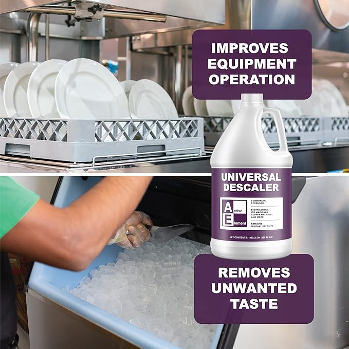 Universal Descaler - 2 Gallon - Commercial Grade Delimer for Dishwasher - Ice Machine Cleaner and Coffee Pot Descaler - Steam Tables - Hand Descaling