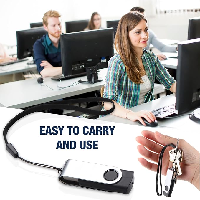 Aoriher 50 Pack USB 2.0 Flash Drives Bulk, Portable USB Thumb Drives with Lanyards, Swivel Flash Drives Thumb Drives for Office School Data Storage(Black,512mb)