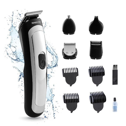 Men's Lithium Cordless Hair & Beard Trimmer Kit - 5 Heads, LED Display, USB Rechargeable