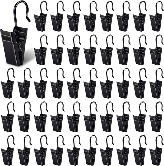Metal Curtain Clips by [Brand Name] - 100 Pack for Party Decor, Photo Display & Crafts | Black