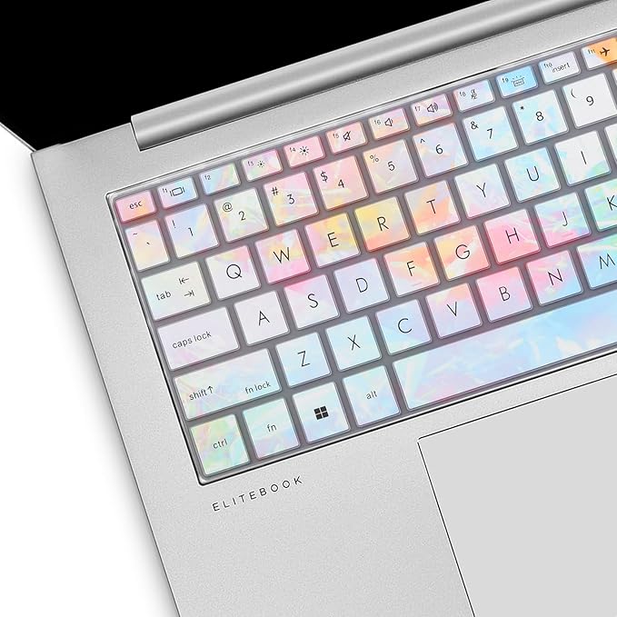 Keyboard Cover for HP EliteBook 830 835 840 845 1040 G9 G10 2025 2024 2023 2022 13.3 14 inch Laptop Accessories Keyboard Protective Skin (Not fit The 830/840/845/1040 G8 G7 G6 G5 G4 G3)-Iridescent