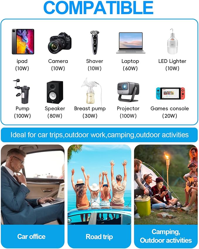 300W Portable Charger Car Power Inverters for Vehicle