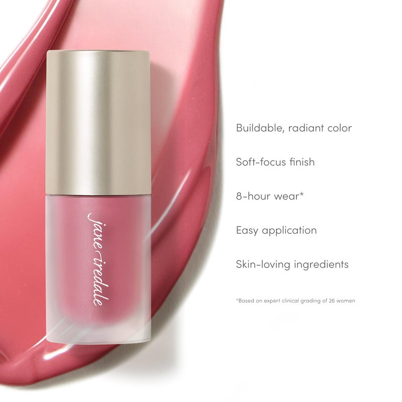 jane iredale ColorLuxe Liquid Blush, Lightweight, Buildable Long-Wear Formula Delivers an Effortless, Customizable Flush, Dermatologist-Tested, Vegan - Heartbreaker