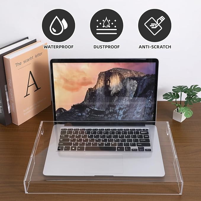 UKCOCO 15.6inch Laptop Keyboard Covers Acrylic Keyboard Cover Cat Laptop KeyboardProtector Transparent Protector for Desktop
