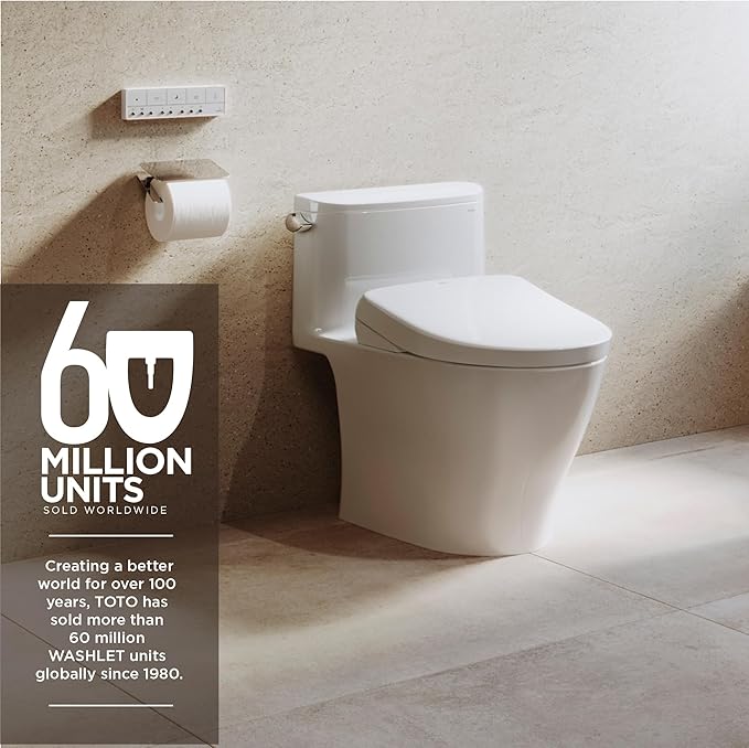 TOTOÂ® WASHLETÂ® S7A Electronic Bidet Toilet Seat with EWATER+Â® Bowl and Wand Cleaning and Auto Open and Close Classic Lid, Elongated, Sedona Beige - SW4734#12