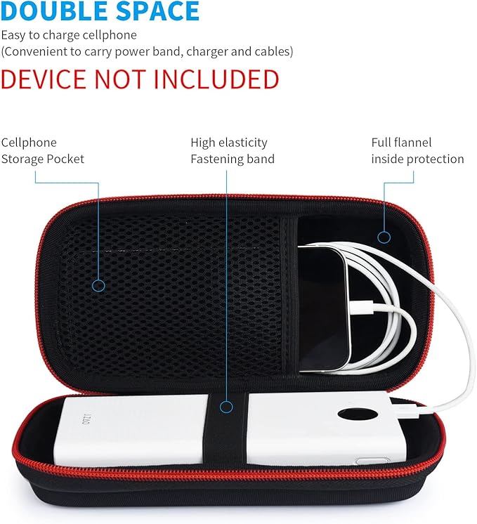 SKYNEW Hard Travel Case for Ekrist/LanLuk Portable Charger Power Bank 25800mAh, Power Bank Case for Anker PowerCore 10000mAh, Samsung T7 Touch and Seagate Portable 2TB