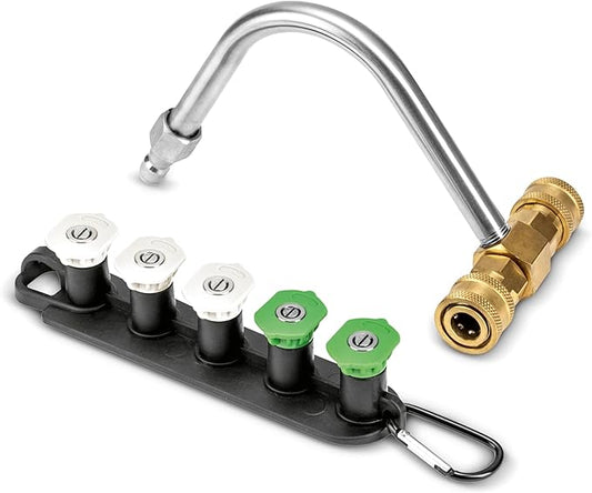 KÃ¤rcher Gutter Cleaner Kit, Maximum 3,500 PSI for Effective Cleaning of Gutters with Pressure Washers, Includes Five Nozzles, and Nozzle Holder