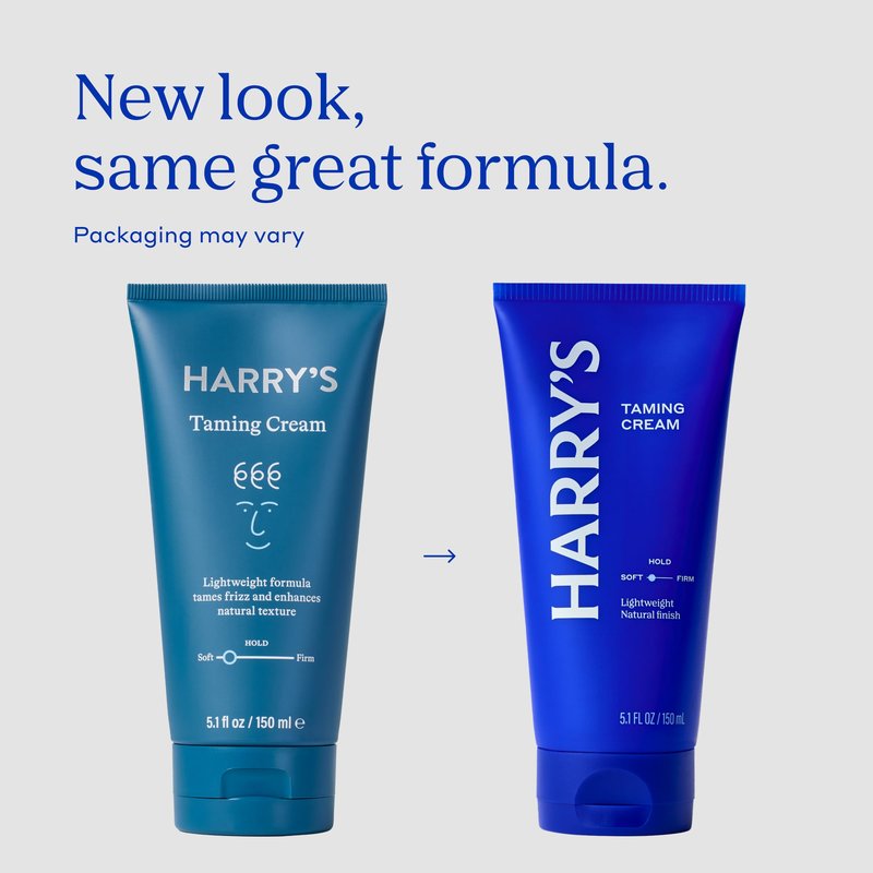 Harry's Hair Taming Cream, Lightweight Hair Styling Cream with Natural Finish, 5.1 Fl Oz, 3 Pack