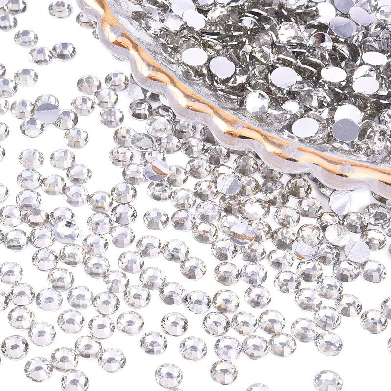 Blinginbox Flatback Rhinestones Bulk,14400pcs Crystal Round Loose Gemstones Glass Rhinestones for Crafts Makeup Nail Art Clothes Shoes DIY Decorations(SS20,4.6-4.8mm,Aquamarine AB)
