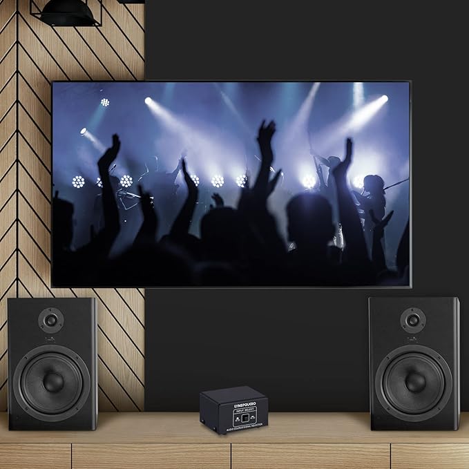JINGFENG Audio Switcher 3.5mm 2 in 1 Out/1 in 2 Out A/B Switch Stereo Audio Splitter Box with No Distortion 3.5mm Jack for Switching Between Computer Speakers and Headphones